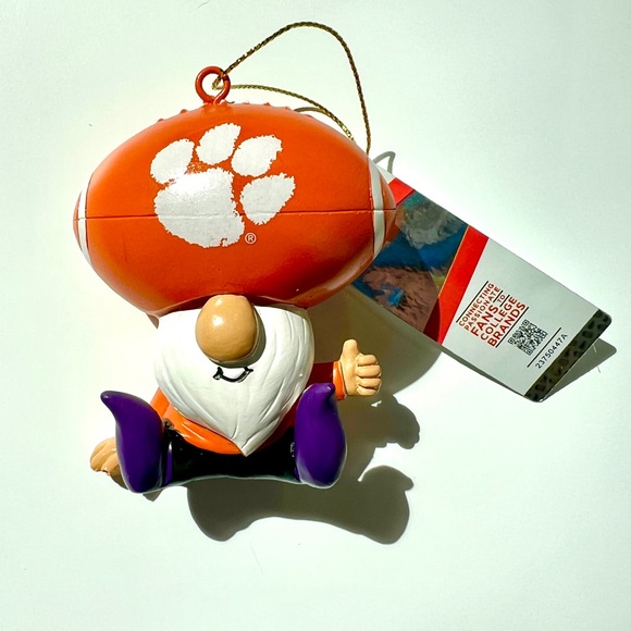 CLEMSON gnome ornament!  So cute! - Picture 2 of 2